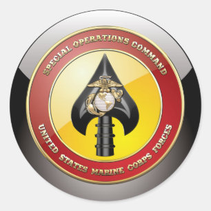 Pegatina Redonda Comando de Operaciones Especiales del USMC (MARSOC