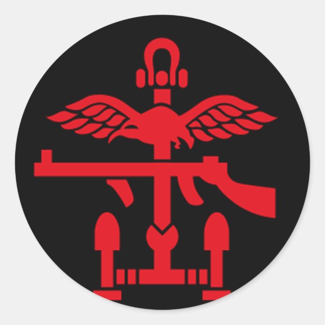 Pegatina Redonda Combined Operaciones (Anverso)