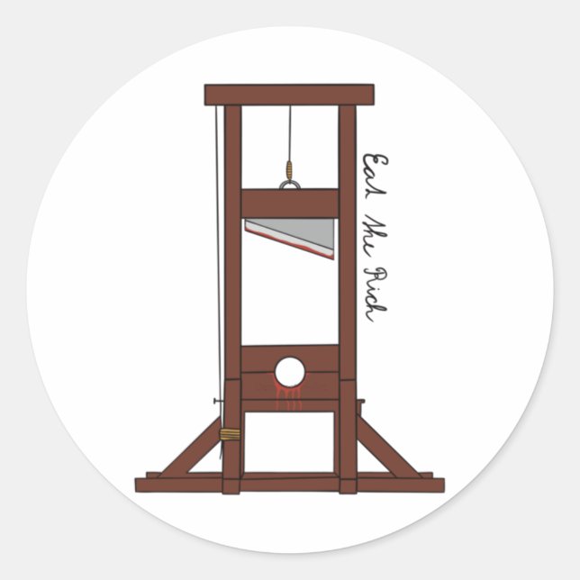 Pegatina Redonda Comer A Los Ricos (Anverso)