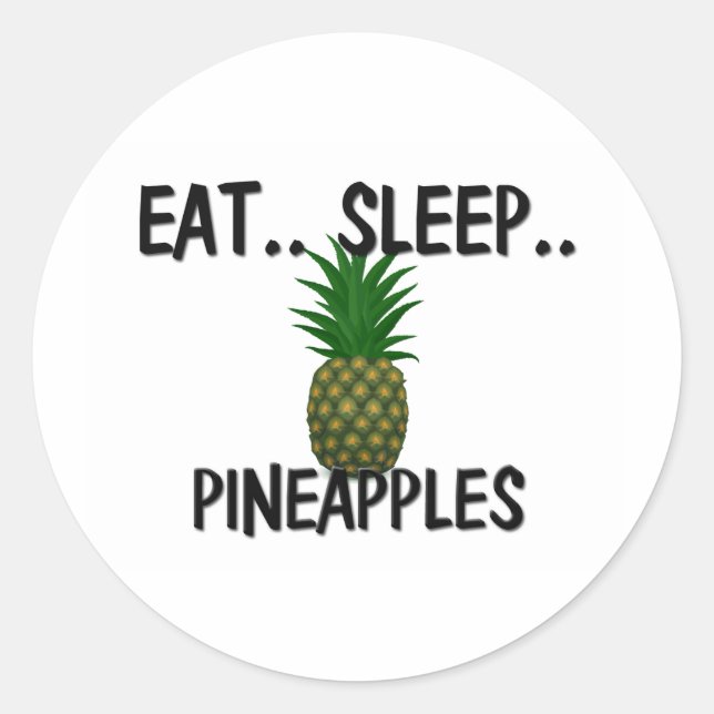 Pegatina Redonda COMER PINEAPPLES DE Sleep (Anverso)