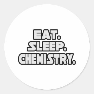 Pegatina Redonda Comer química del sueño