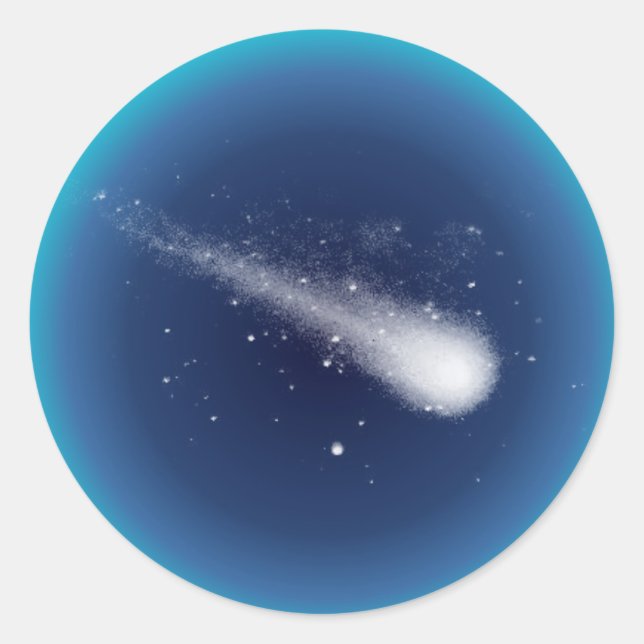 Pegatina Redonda Cometa (Anverso)