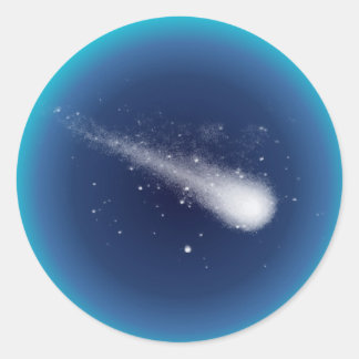 Pegatina Redonda Cometa