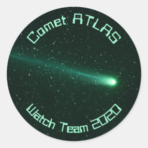 Pegatina Redonda Cometa ATLAS Watch Team 2020
