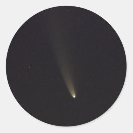 Pegatina Redonda Cometa NEOWISE en el cielo nocturno