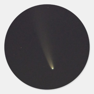 Pegatina Redonda Cometa NEOWISE en el cielo nocturno