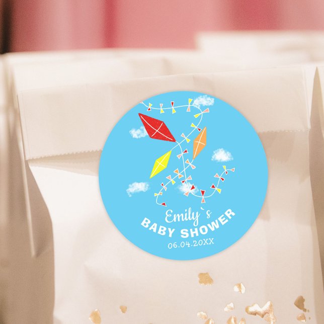 Pegatina Redonda Cometas en Baby Shower de Sky Blue Boy (Subido por el creador)