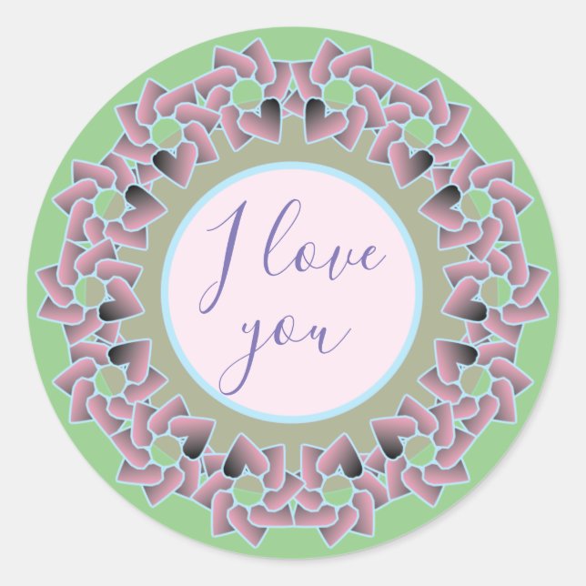 Pegatina Redonda Comfortable and pretty  classic round sticker (Anverso)