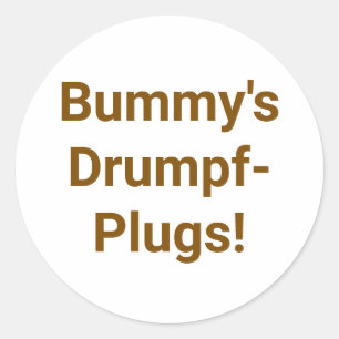 Pegatina Redonda Cómic de Bummy's Drumpf-Plugs Hankamer Artjunkhaus