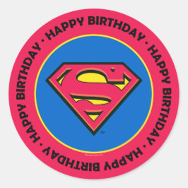 Pegatina Redonda Comics de DC | Superman | Logotipo clásico