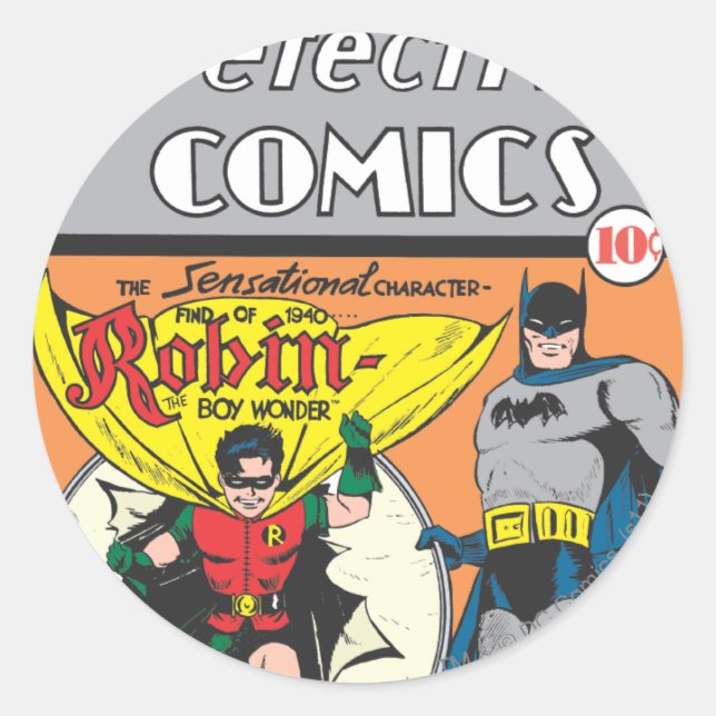 Pegatina Redonda Comics de detectives #38 (Anverso)