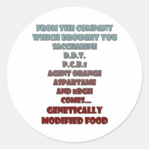 Pegatina Redonda Comida del GM