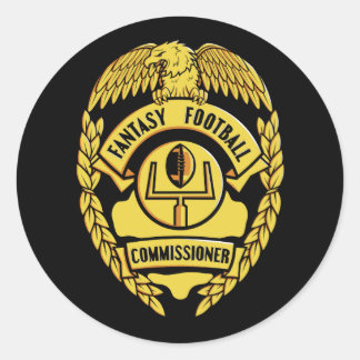 Pegatina Redonda Comisionado de Fantasía