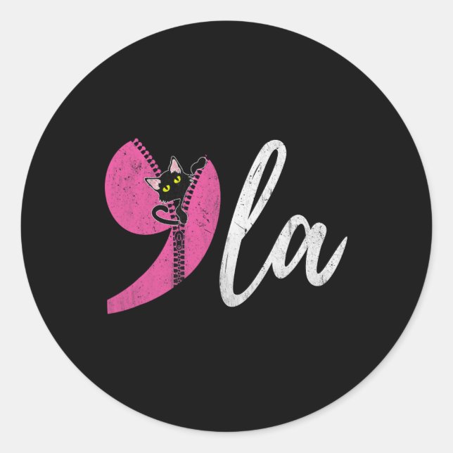 Pegatina Redonda Comma La Kamala Harris 2024 Política Presidencial (Anverso)