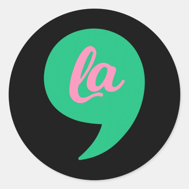 Pegatina Redonda Comma La Kamala Harris Costum de Votación 2022 (Anverso)