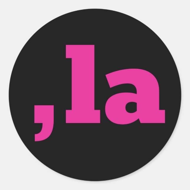 Pegatina Redonda Comma La Kamala Harris - diseño de texto personali (Anverso)