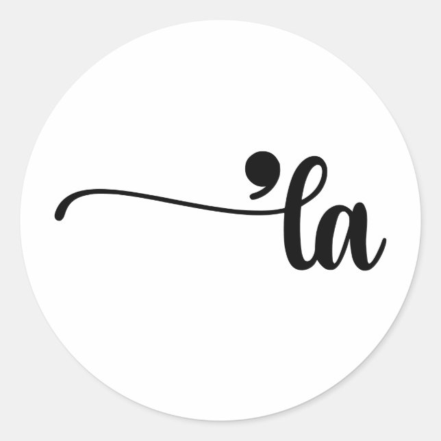 Pegatina Redonda Comma La Kamala Harris La elección (Anverso)