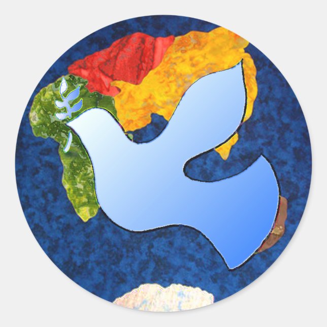 Pegatina Redonda Cómo nutrir a los pacificadores del mañana (Anverso)