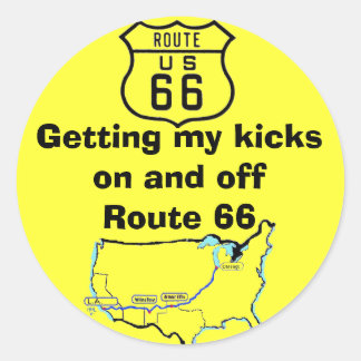 Pegatina Redonda Cómo obtener mi ruta de Kicks 66