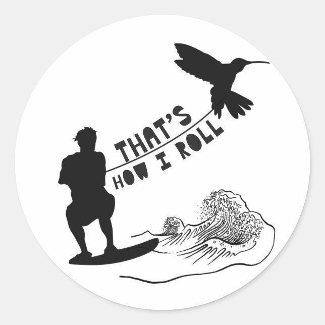 PEGATINA REDONDA CÓMO ROLL (Anverso)