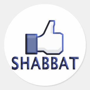 Pegatina Redonda Como Shabbat