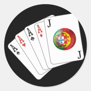 Pegatina Redonda Comodín ningún Jogo - Selecção das Quinas