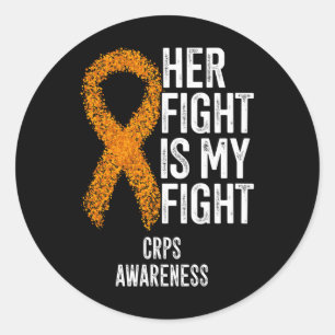 Pegatina Redonda Complejo Síndrome De Dolor Regional Su Lucha Es Mi