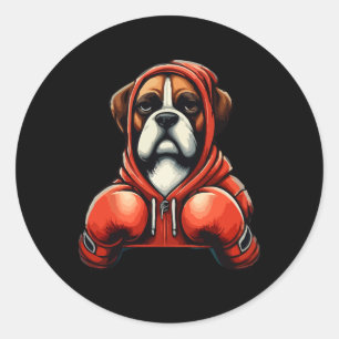 Pegatina Redonda Cómplices De Kickboxing O Boxeo De Boxeo Hombres M
