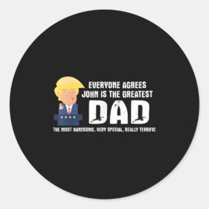 Pegatina Redonda Cómplices de Trump diciendo la mejor cita de papá