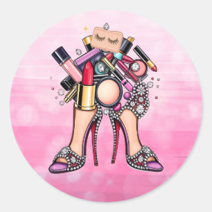 Pegatina Redonda Componer un morro   Glam