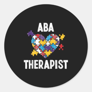 Pegatina Redonda Comportamiento De Formación Terapéutica Aba Analis