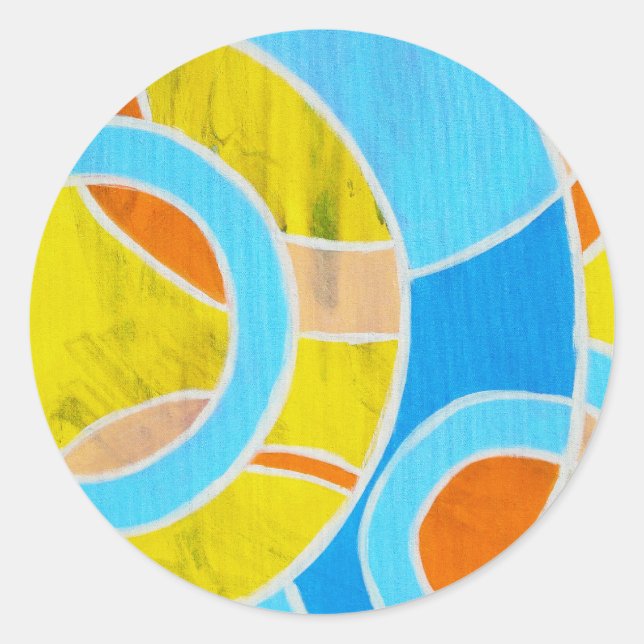 Pegatina Redonda Composición #23 de Michael Moffa (Anverso)