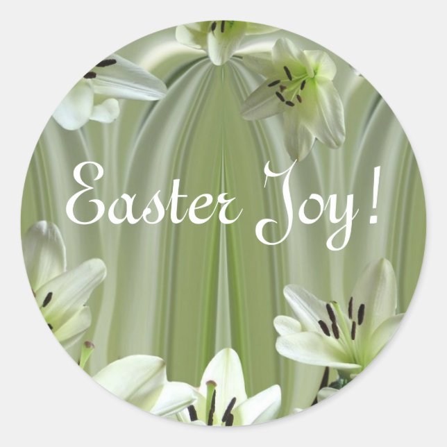 Pegatina Redonda Composición de Lily (Anverso)