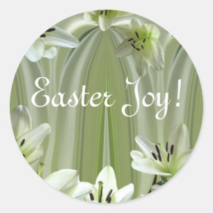 Pegatina Redonda Composición del lirio