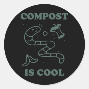 Pegatina Redonda Compostaje De Agricultura Orgánica - Compost Es Gu