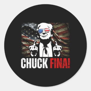 Pegatina Redonda Comprar el Día de la Liberación Comercial de Chuck