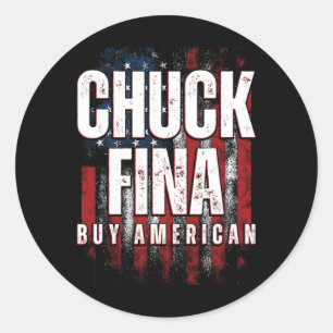 Pegatina Redonda Comprar el Día de la Liberación Comercial de Chuck