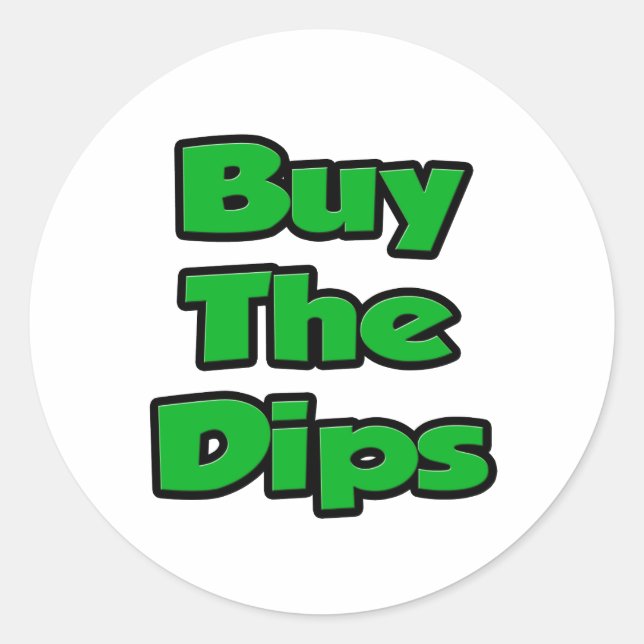 Pegatina Redonda Comprar Los Dips (Anverso)