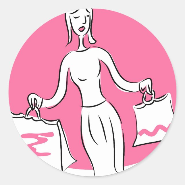 Pegatina Redonda Compras (Anverso)