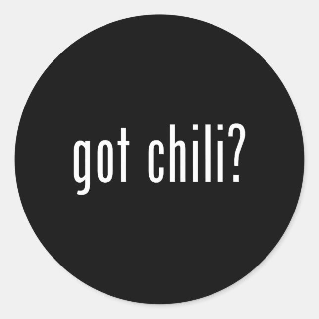 Pegatina Redonda Comprendieron a Chili Funny Bbq Cook (Anverso)