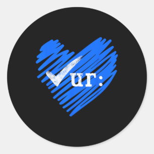 Pegatina Redonda Compruebe su conciencia sobre el cáncer colorrecta