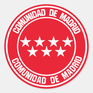 Pegatina Redonda Comunidad de Madrid