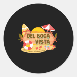 Pegatina Redonda Comunidad Del Boca Vista Retiret