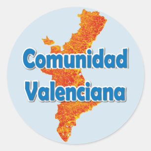 Pegatina Redonda Comunidad valenciana