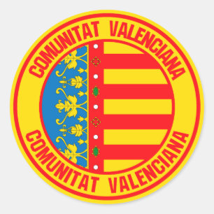 Pegatina Redonda Comunitat Valenciana Round Emblem