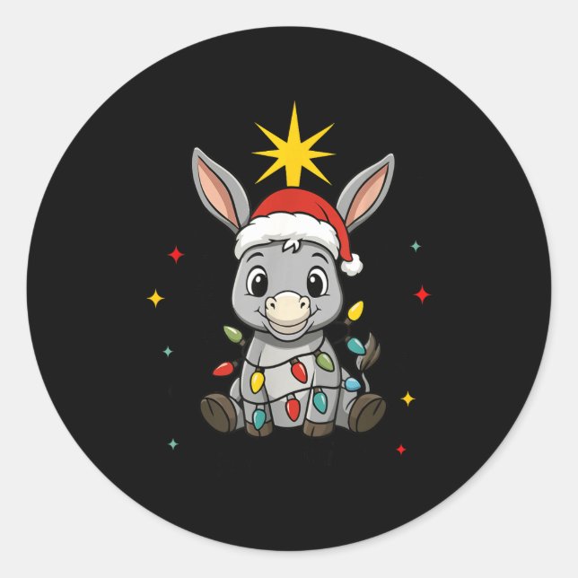 Pegatina Redonda Con Mi Burrito Sabanero Mexican Tuki Tuki Latino X (Anverso)