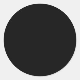 Pegatina Redonda Con Nada En Él Excepto Color - Negro