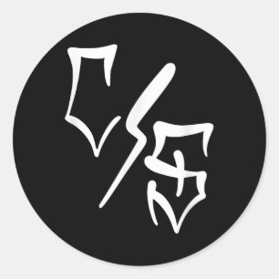 Pegatina Redonda Con Safos Tattoo Graffiti Arte Chicano Amer Mexica