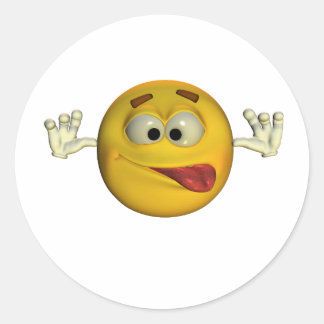 Pegatina Redonda con Tonge Out 01