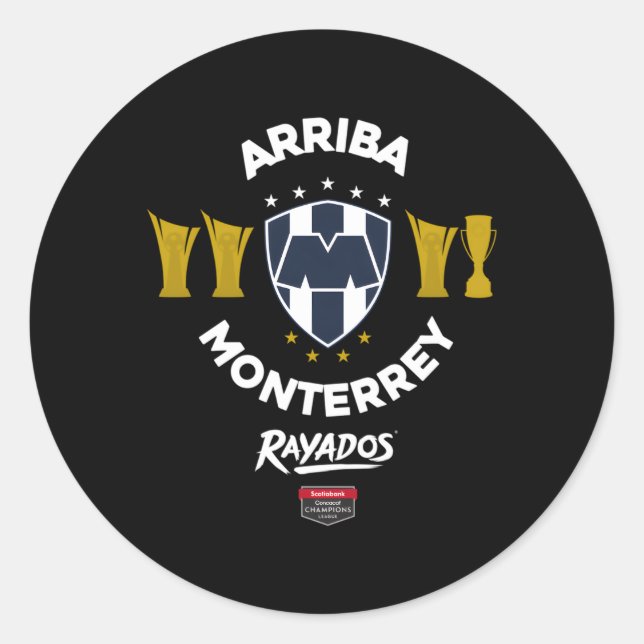 Pegatina Redonda Concacaf Champions League Monterrey (Anverso)